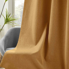 Linen Look 100% Blackout Curtains