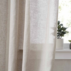 Custom Belgian Linen Semi Sheer Curtains