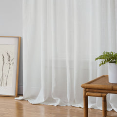 Custom Belgian Linen Semi Sheer Curtains
