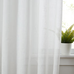 Custom Belgian Linen Semi Sheer Curtains