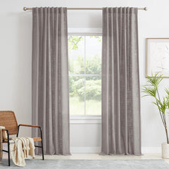 Custom Linen Blend Blockout Curtains