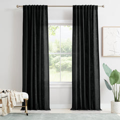 Custom Linen Blend Blockout Curtains