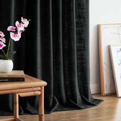 Custom Linen Blend Blockout Curtains