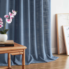 Custom Linen Blend Blockout Curtains