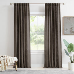 Custom Linen Blend Blockout Curtains