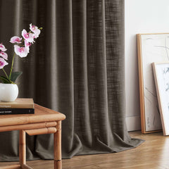 Custom Linen Blend Blockout Curtains