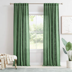 Custom Linen Blend Blockout Curtains