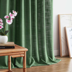 Custom Linen Blend Blockout Curtains