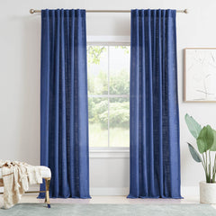Custom Linen Blend Blockout Curtains