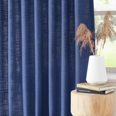 Custom Linen Blend Blockout Curtains