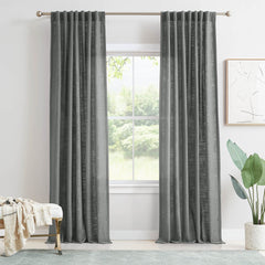Custom Linen Blend Blockout Curtains