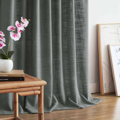 Custom Linen Blend Blockout Curtains