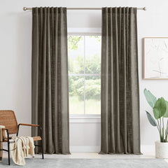 Custom Linen Blend Blockout Curtains