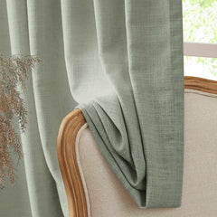 Custom Linen Blend Blockout Curtains