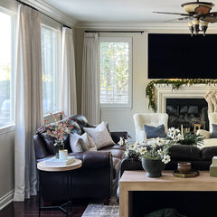 Custom Linen Blend Blockout Curtains