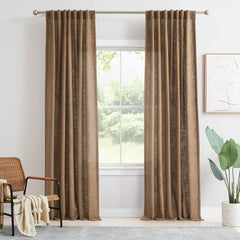 Custom Linen Blend Blockout Curtains