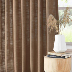 Custom Linen Blend Blockout Curtains