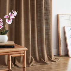 Custom Linen Blend Blockout Curtains