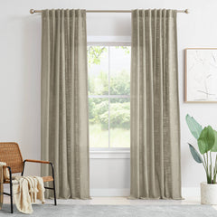 Custom Linen Blend Blockout Curtains