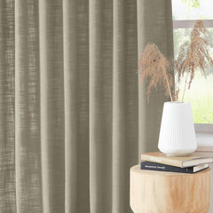 Custom Linen Blend Blockout Curtains