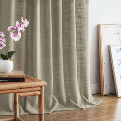 Custom Linen Blend Blockout Curtains
