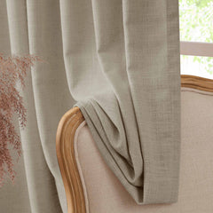 Custom Linen Blend Blockout Curtains