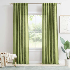 Custom Linen Blend Blockout Curtains