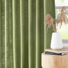 Custom Linen Blend Blockout Curtains