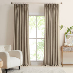 Custom Linen Blend Blockout Curtains