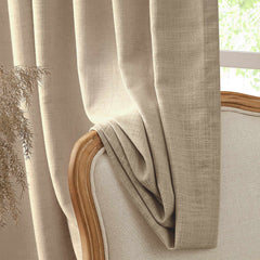 Custom Linen Blend Blockout Curtains