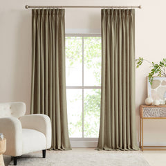 Custom Linen Blend Blockout Curtains