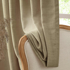 Custom Linen Blend Blockout Curtains