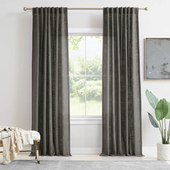 Custom Linen Blend Blockout Curtains