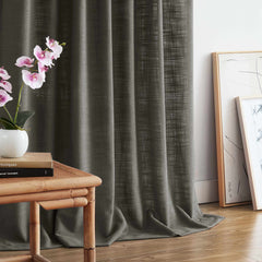 Custom Linen Blend Blockout Curtains