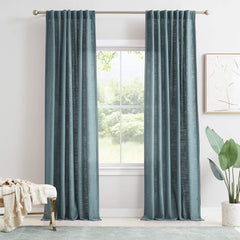 Custom Linen Blend Blockout Curtains