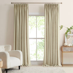 Custom Linen Blend Blockout Curtains