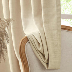 Custom Linen Blend Blockout Curtains