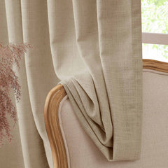 Custom Linen Blend Blockout Curtains