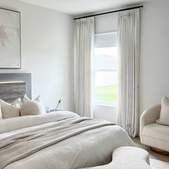 Custom Linen Blend Blockout Curtains