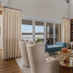 Custom Linen Blend Blockout Curtains