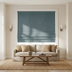 Custom 100% Blackout Textured Roman Shades