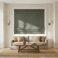 Custom 100% Blackout Textured Roman Shades
