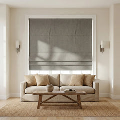 Custom 100% Blackout Textured Roman Shades