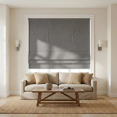 Custom 100% Blackout Textured Roman Shades