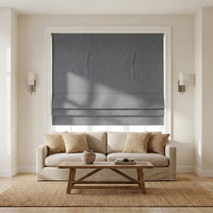 Custom 100% Blackout Textured Roman Shades