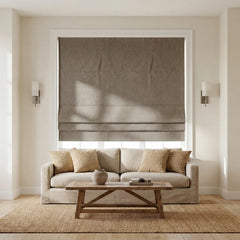 Custom 100% Blackout Textured Roman Shades