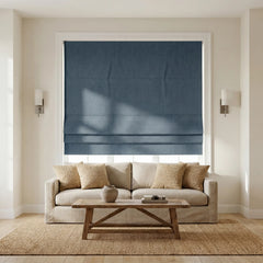 Custom 100% Blackout Textured Roman Shades