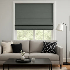Custom 100% Blackout Roman Curtains