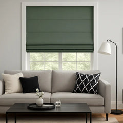 Custom 100% Blackout Roman Curtains