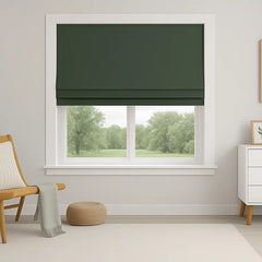 Custom 100% Blackout Textured Roman Shades